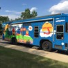 The Library Bookmobile at a neighborhood stop