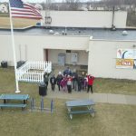 Drone picture over Superior Library