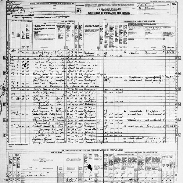 1950 U.S. Census Records Now Available - Ypsilanti District Library